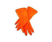 ถุงมือสีส้มยาว 30 ซม.ถุงมือทำความสะอาด ถุงมือยางสีส้ม ความยาว 30ซม. 0
