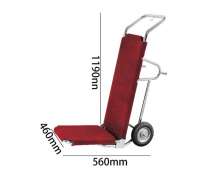 รถเข็นกระเป๋าสแตนเลส 2 ล้อ (ไทย)ท่อกลม25มิล ล้อลม 8นิ้ว Bellmans Hand truck cw-047-2 