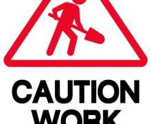 ป้ายเตือนพลาสติก CAUTION WORK ARER SIGN Floor Sign Work Area